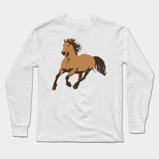 Horse gallop gift idea present Long Sleeve T-Shirt